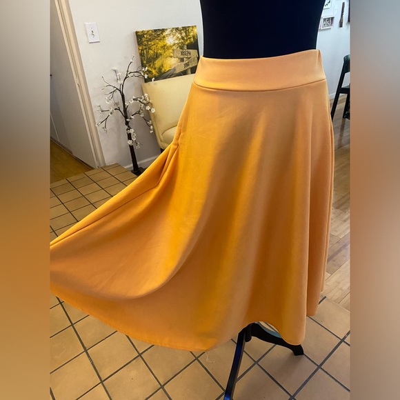 Skirt mid-lenght mustard color NWOT - Picture 7 of 16